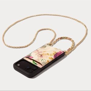 Bandolier Floral Phone Case with Chain NWOT